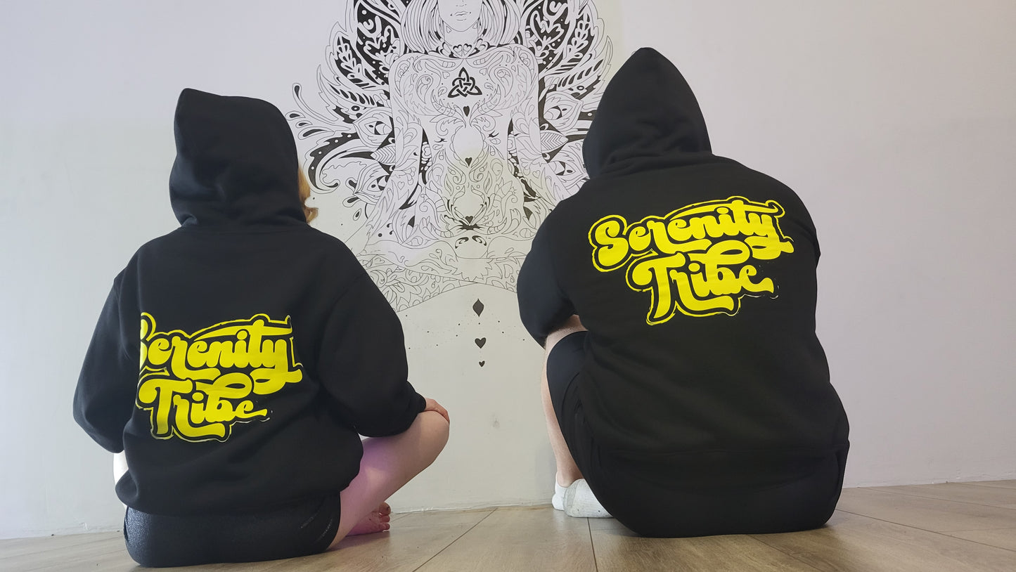 Cozy Hoodie Black screen Print