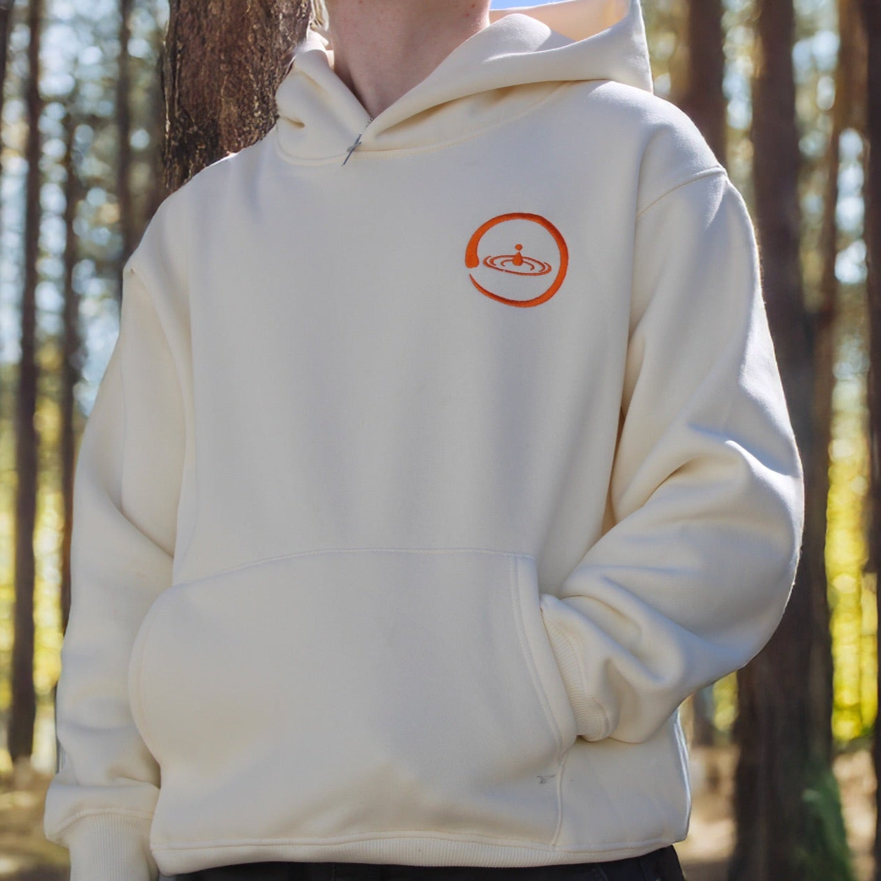 Cozy Hoodie Cream 3D Puff print