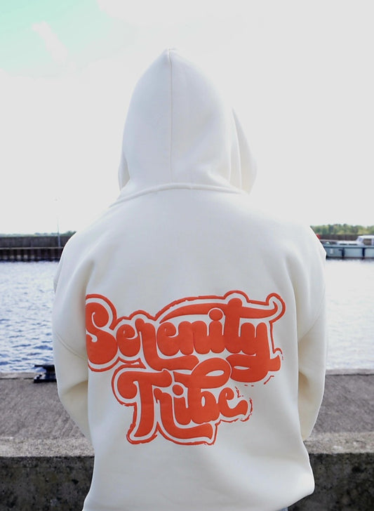 Cozy Hoodie Cream 3D Puff print